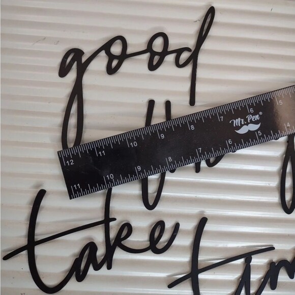 Metal 3D Sign good things take time Wall Hanging Art Cursive Letters - Picture 11 of 16